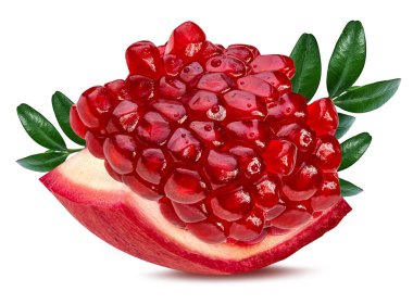 Beyaz arkaplanda izole edilmiş taze nar