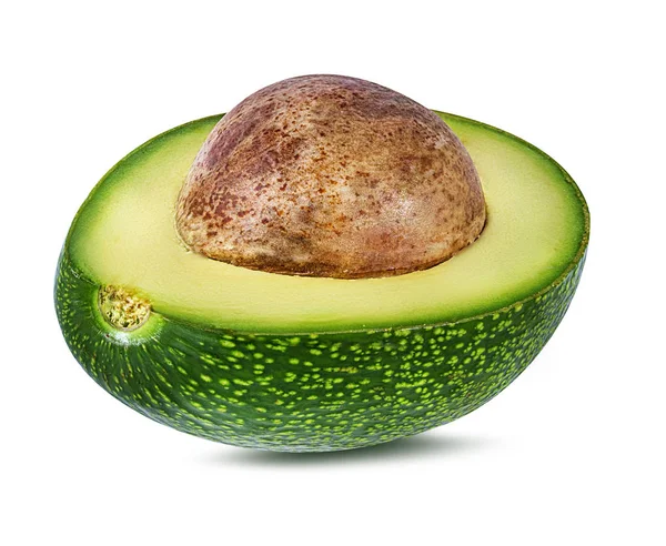 Avocado Fresco Isolato Sfondo Bianco Con Percorso Ritaglio — Foto Stock