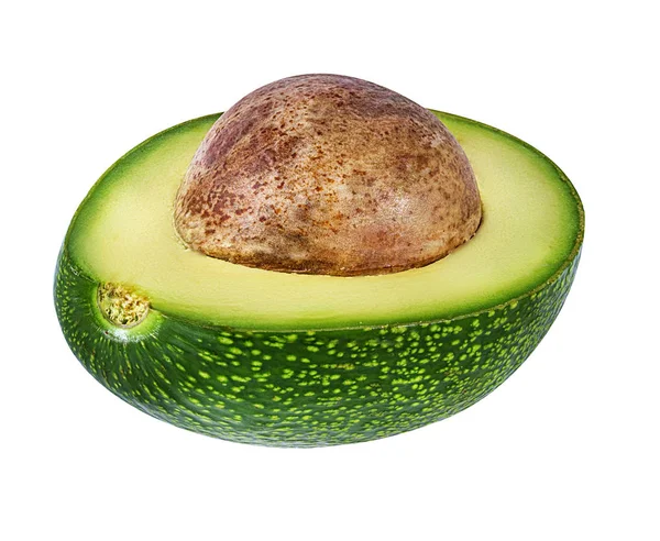 Avocado Fresco Isolato Sfondo Bianco Con Percorso Ritaglio — Foto Stock