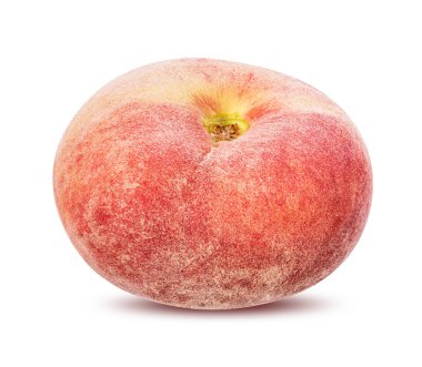 Beyaz arkaplanda şeftali izole