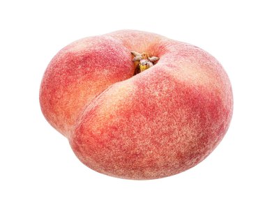 Beyaz arkaplanda şeftali izole