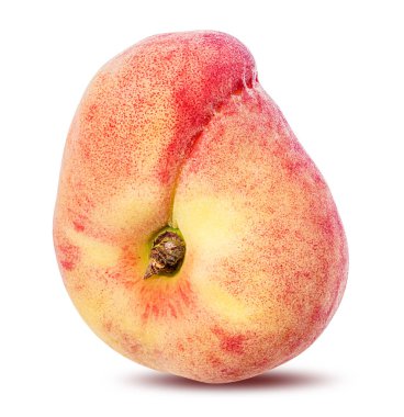 Beyaz arkaplanda şeftali izole