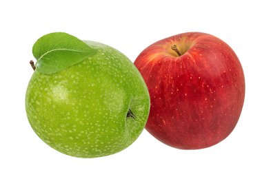 beyaz arkaplanda elma