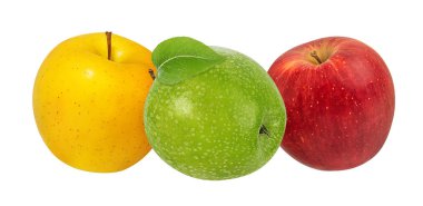 beyaz arkaplanda elma