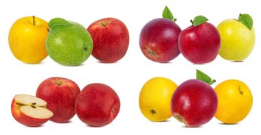 beyaz arkaplanda elma