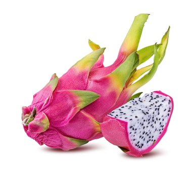 Beyaz arkaplanda Ejder Meyvesi izole