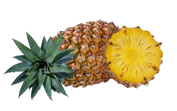 Verse Ananas Geïsoleerd Witte Achtergrond — Stockfoto