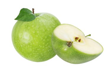 beyaz arkaplanda elma