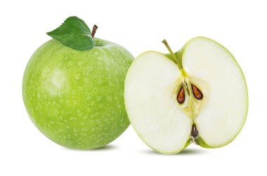 beyaz arkaplanda elma