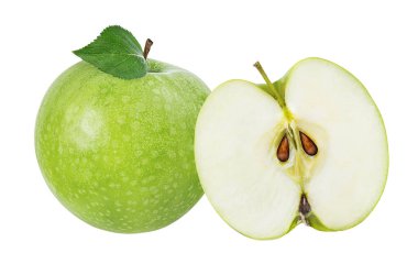 beyaz arkaplanda elma