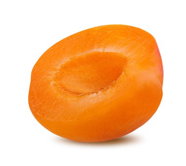 Kayısı beyaz arkaplanda izole edildi