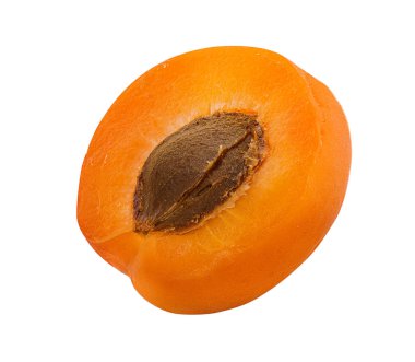 Kayısı beyaz arkaplanda izole edildi