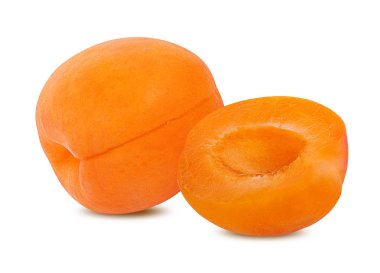 Kayısı beyaz arkaplanda izole edildi