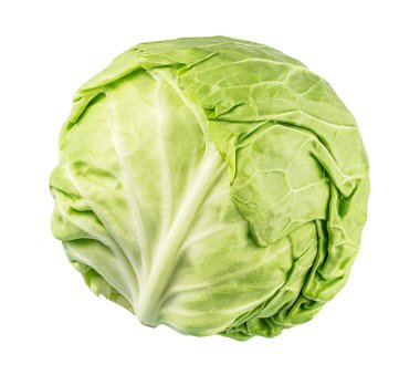 Beyaz arkaplanda yeşil lahana