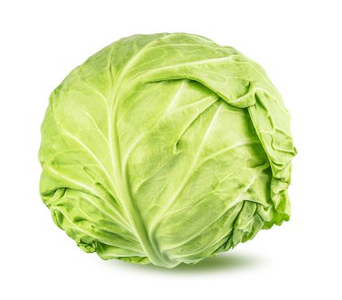 Beyaz arkaplanda yeşil lahana