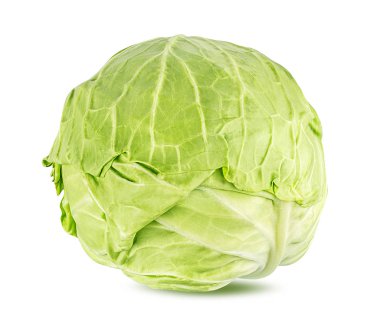 Beyaz arkaplanda yeşil lahana
