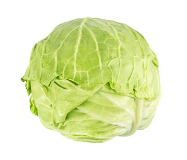 Beyaz arkaplanda yeşil lahana