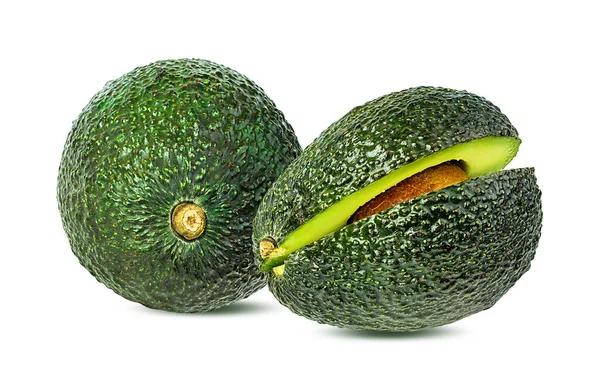 Frutti Freschi Avocado Isolati Sfondo Bianco Con Percorso Ritaglio — Foto Stock