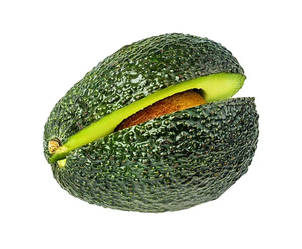Verse Avocado Vruchten Geïsoleerd Witte Achtergrond Met Clipping Pad — Stockfoto
