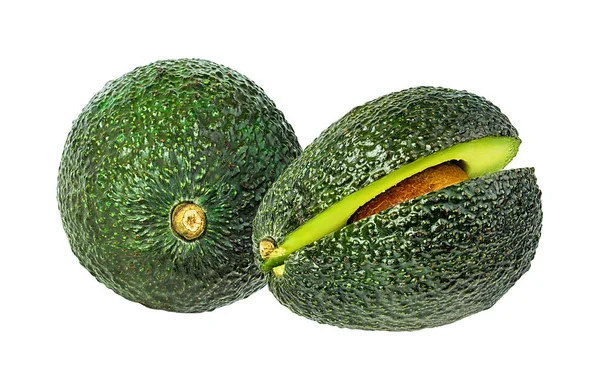 Frutti Freschi Avocado Isolati Sfondo Bianco Con Percorso Ritaglio — Foto Stock