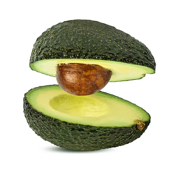 Verse Avocado Vruchten Geïsoleerd Witte Achtergrond Met Clipping Pad — Stockfoto