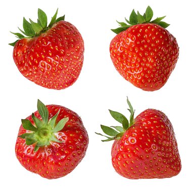 Beyaz arkaplanda yalıtılmış çilek