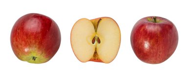 beyaz arkaplanda elma