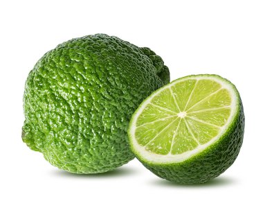 beyaz arkaplanda izole kireç