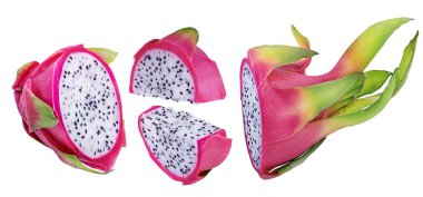 Beyaz arkaplanda Ejder Meyvesi izole