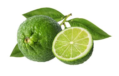 beyaz arkaplanda izole kireç