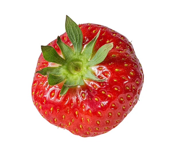 Φράουλα Απομονωμένη Στο Λευκό Φόντο — Φωτογραφία Αρχείου