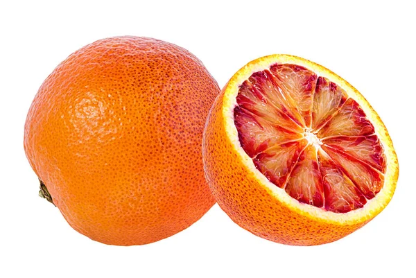 Reife Rote Orange Isoliert Auf Weißem Hintergrund — Stockfoto