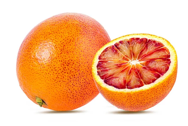 白い背景に分離された熟した赤オレンジ — ストック写真