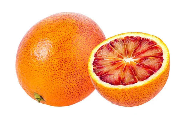 Reife Rote Orange Isoliert Auf Weißem Hintergrund — Stockfoto