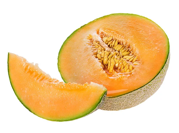 Melon Isolerad Vit Bakgrund — Stockfoto