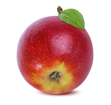 beyaz arkaplanda elma