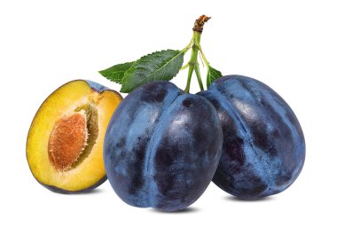 Beyaz arkaplanda erik