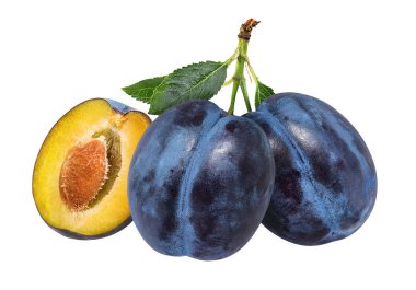 Beyaz arkaplanda erik