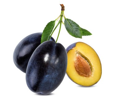 Beyaz arkaplanda erik