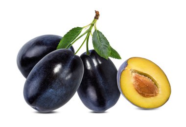 Beyaz arkaplanda erik