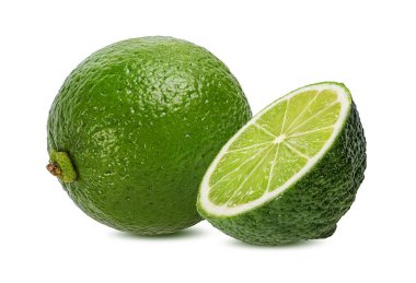 beyaz arkaplanda izole kireç