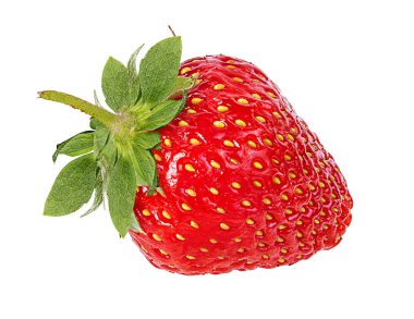 Çilek beyaz arkaplanda izole edildi