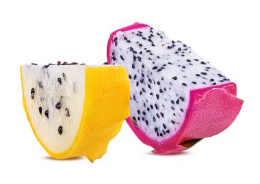 Beyaz arkaplanda Ejder Meyvesi izole