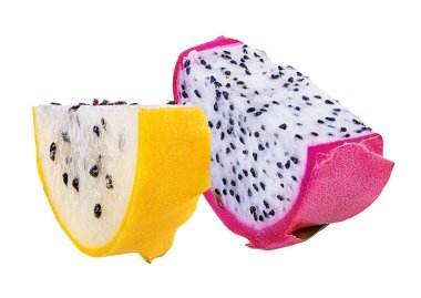 Beyaz arkaplanda Ejder Meyvesi izole