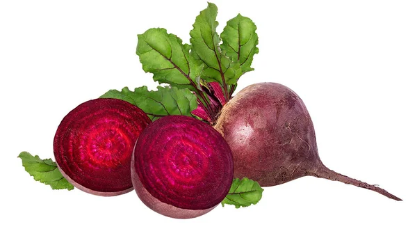 Beetroot Φύλλα Που Απομονώνονται Λευκό — Φωτογραφία Αρχείου