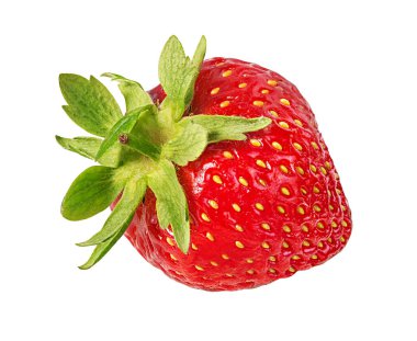 Çilek beyaz arkaplanda izole edildi