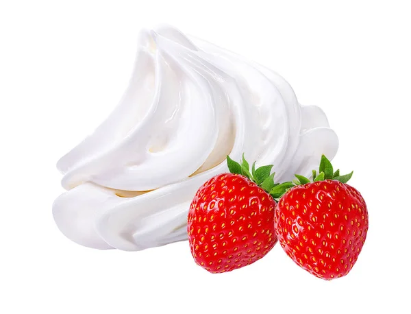 Strawberry Cream Isolated White Background — Stock Photo, Image