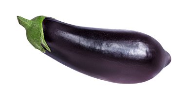 Beyaz arkaplanda izole edilmiş patlıcanlar