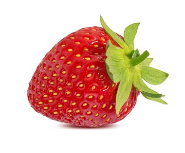 Çilek beyaz arkaplanda izole edildi