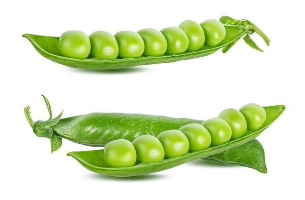 Guisantes Aislados Sobre Fondo Blanco —  Fotos de Stock